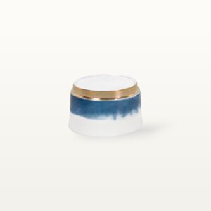 Blaue Mini-Schalen mit Goldelementen