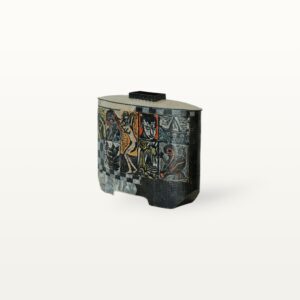 keramik Vase Kunst Hell bedruckt muster geschenkidee getöpfert bemalt
