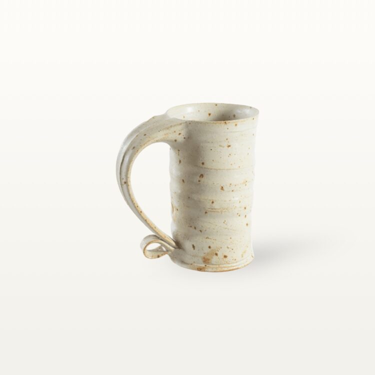 Gerade, hohe Keramiktasse - weiß – Bild 2
