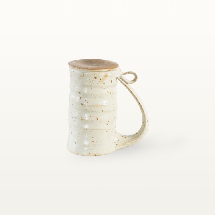 Gerade, hohe Keramiktasse - weiß – Bild 5