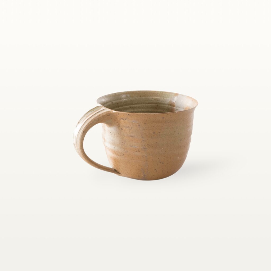 Napco Rustikaler Blumentopf Aus Keramik - 5,5x5,5 Cm Klein, Mit Untersetzer In Weiß & Braun Für Drinnen & Draußen