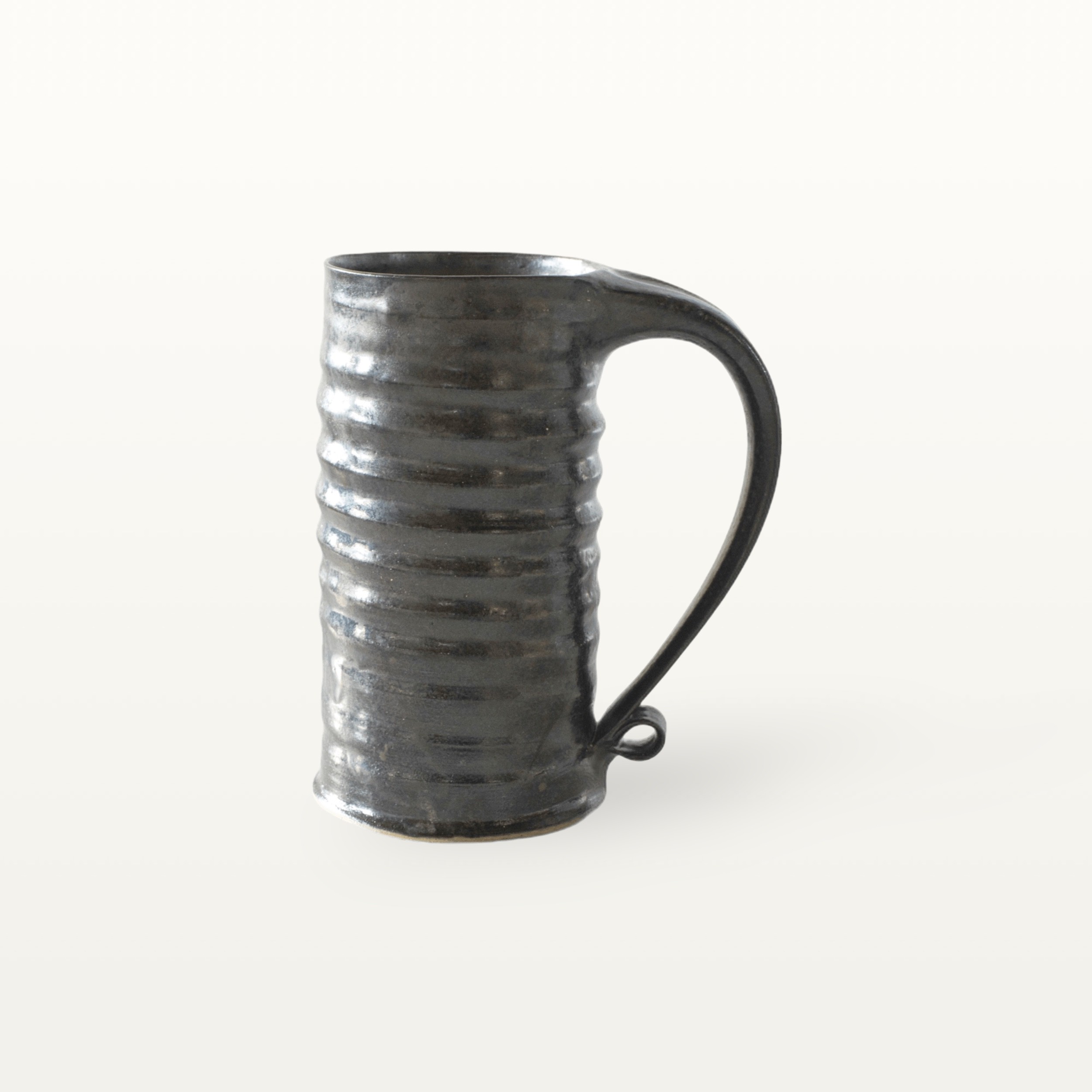 Hohe Jumbotasse in erdigen Farben - Schwarz 1 Hohe Jumbotasse in erdigen Farben - Schwarz