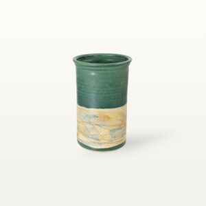 Kochlöffeltopf aus Keramik in grün