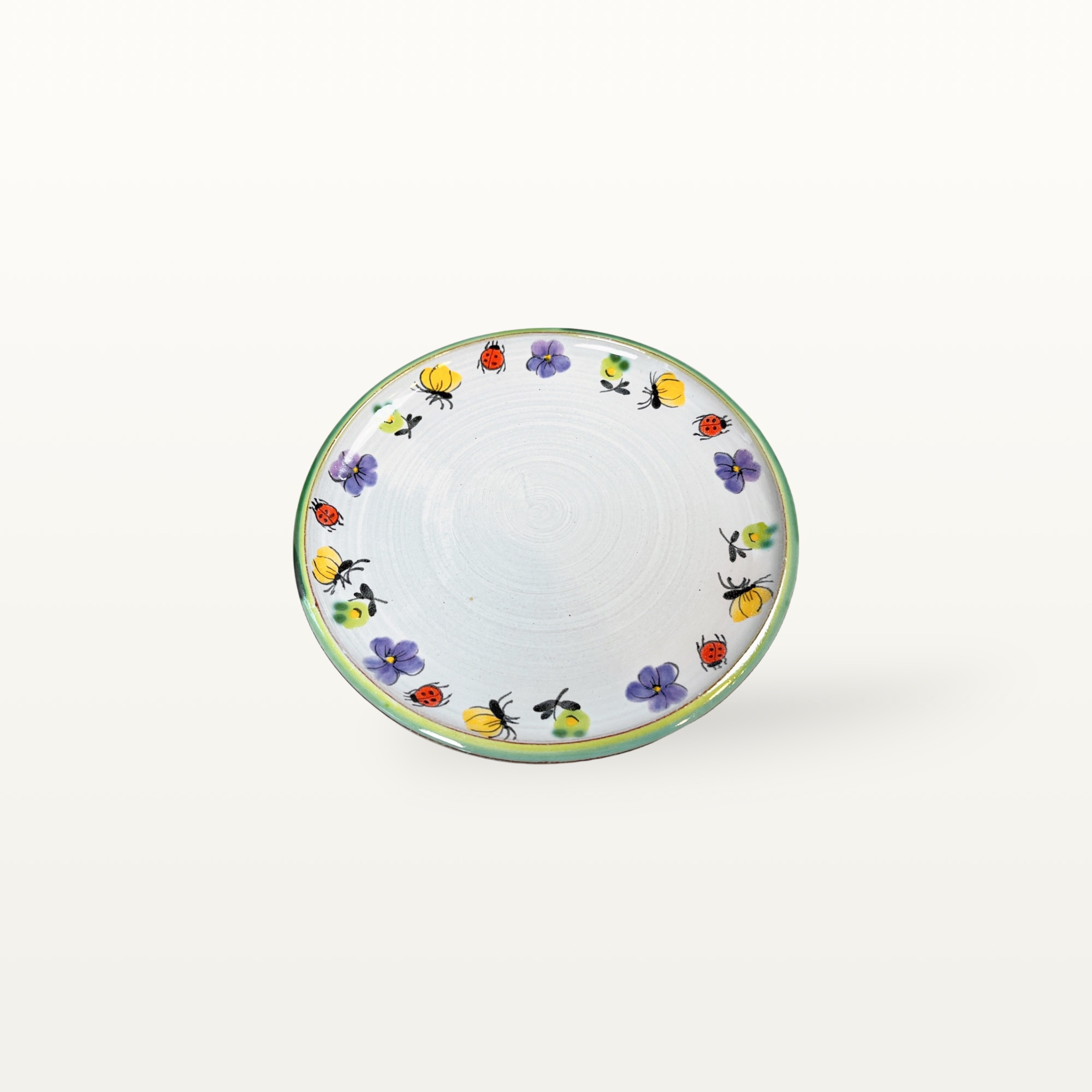 Sommerlicher Teller mit handgemalten Insekten 3 Sommerlicher Teller mit handgemalten Insekten – Bild 3