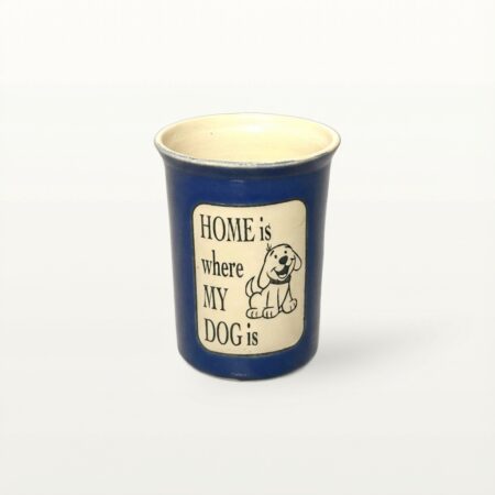 Große Tasse - Graphico Klartext - Dog - Blau