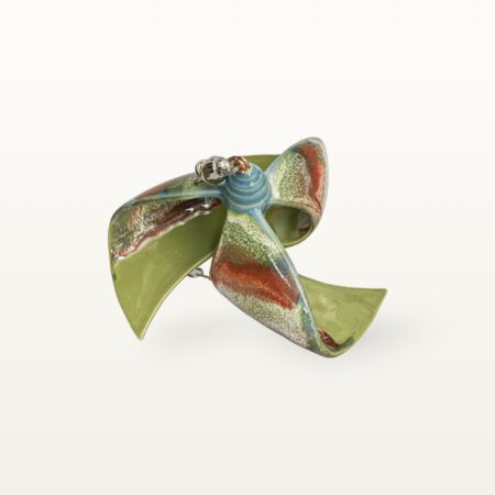 Alternative view of Hängende Windmühle für den Garten - Grün und Türkis