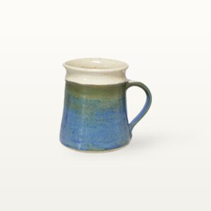 Große blaue keramik Tasse Konisch Blau Frontal töpferei