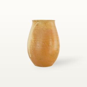 Vase Bauchig Braun Frontal töpferei handgemacht keramik