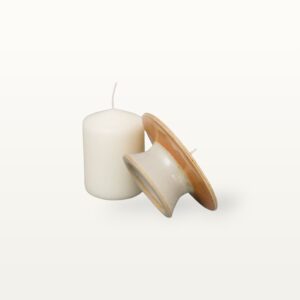 Kerzenhalter, Blume, shino (mit Kerze)
