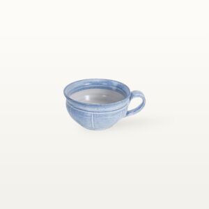 Kleine Blaue Keramik Tasse Feinstrich Steinzeug