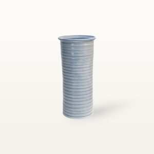 Handgemachte, gerade Vase aus Keramik in blau