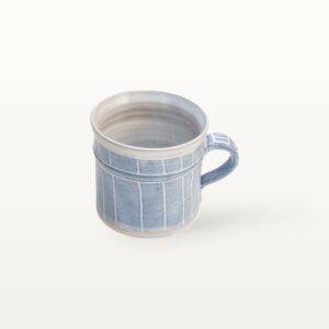 Keramik Kaffeetasse, handgemacht in Blau