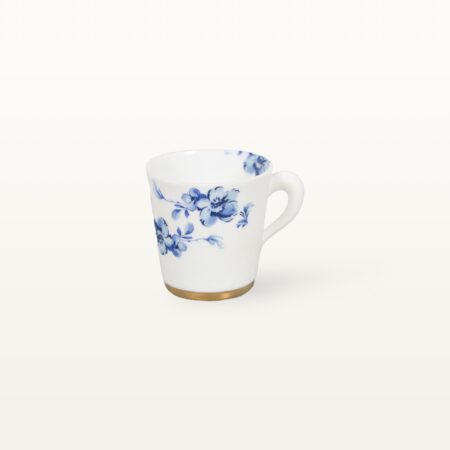 Espressotasse mit Goldelementen - Blumen