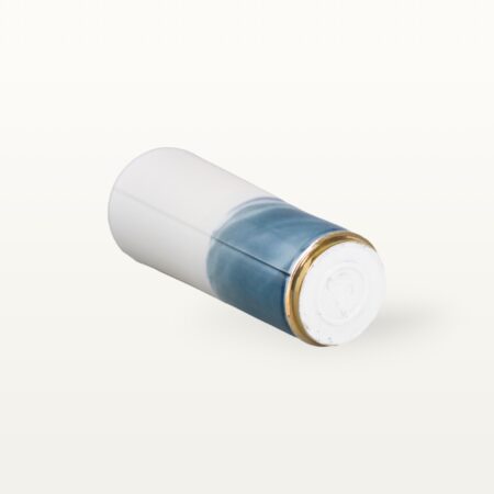 Blaue Porzellanvase mit Goldelementen – Bild 3