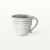 Große bauchige Tasse mit schmalem Fuß - weiß 11