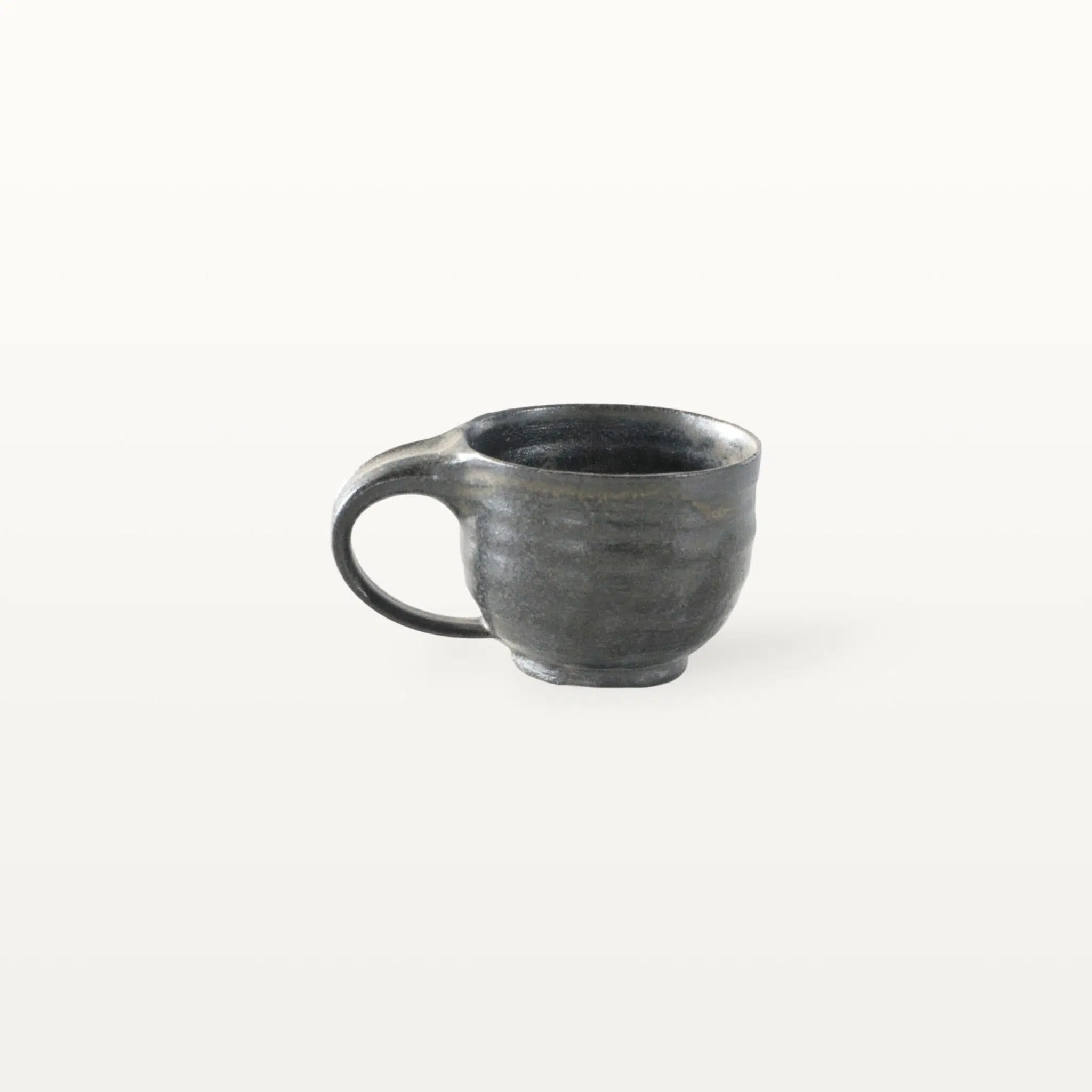 Alternative view of Espressotasse aus Keramik - Erdtöne - Schwarz
