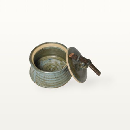 Natürliche Dose mit Holzgriff und Deckel - Blau 6 Natürliche Dose mit Holzgriff und Deckel - Blau – Bild 3