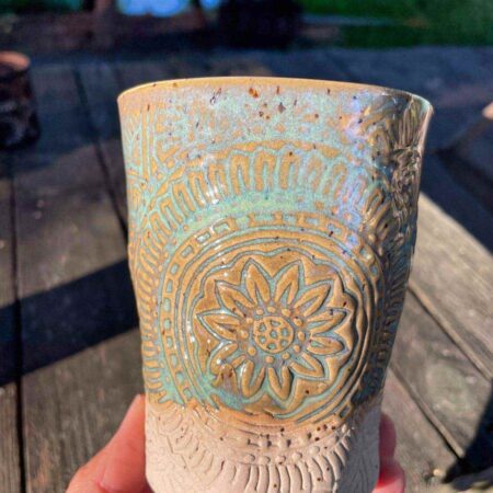 Alternative view of Yoga Becher Mandala - Türkis
