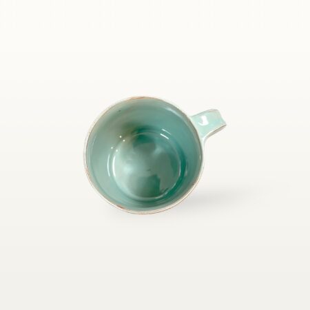Salbeifarbener Kaffeepott mit Pusteblume – Bild 5