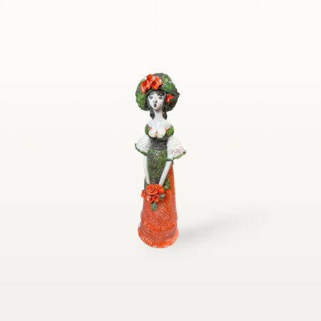Alternative view of Blumenhafte Keramik Figur als Gärtnerin