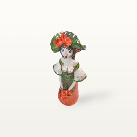 Blumenhafte Keramik Figur als Gärtnerin 6