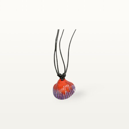 Keramik Ketten mit Muschelform - Rot-Lila