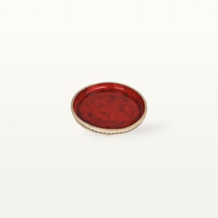 Flache Keramikschale im Vintagelook
