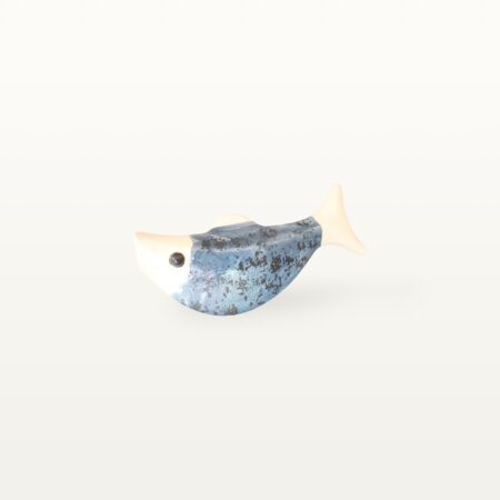 Schwimmender Keramik Fisch - Blau mit Punkten 13 Schwimmender Keramik Fisch - Blau mit Punkten – Bild 5