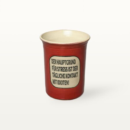 Große Tasse - Graphico Explizit - Idioten - Rot