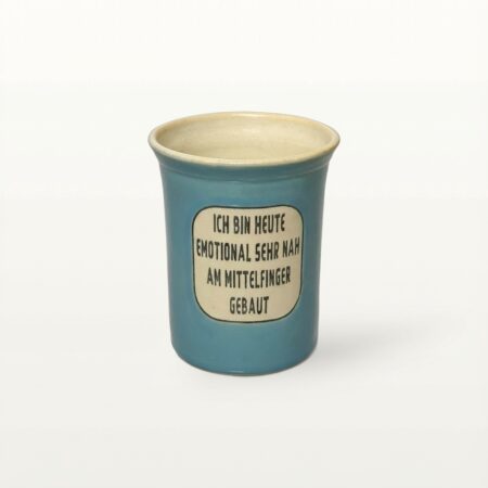 Große Tasse - Graphico Explizit - Mittelfinger - Türkis