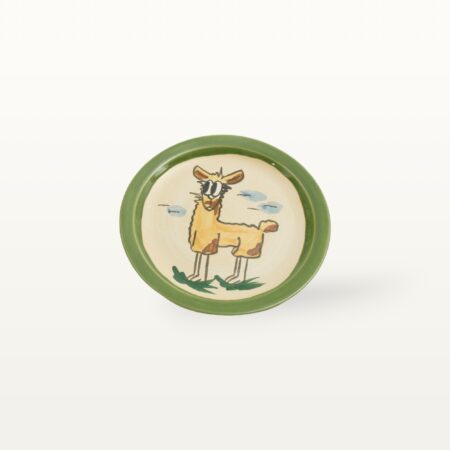 Teller Lama - Tierfreunde - Grün