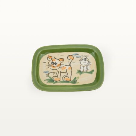 Servierplatte Katze Hund - Tierfreunde - Grün – Bild 3