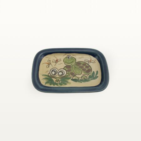 Servierplatte Schildkröte Frosch - Tierfreunde - Blau