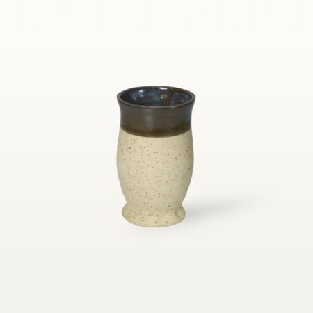Teilglasierter Becher "Peter" - Dunkelblau