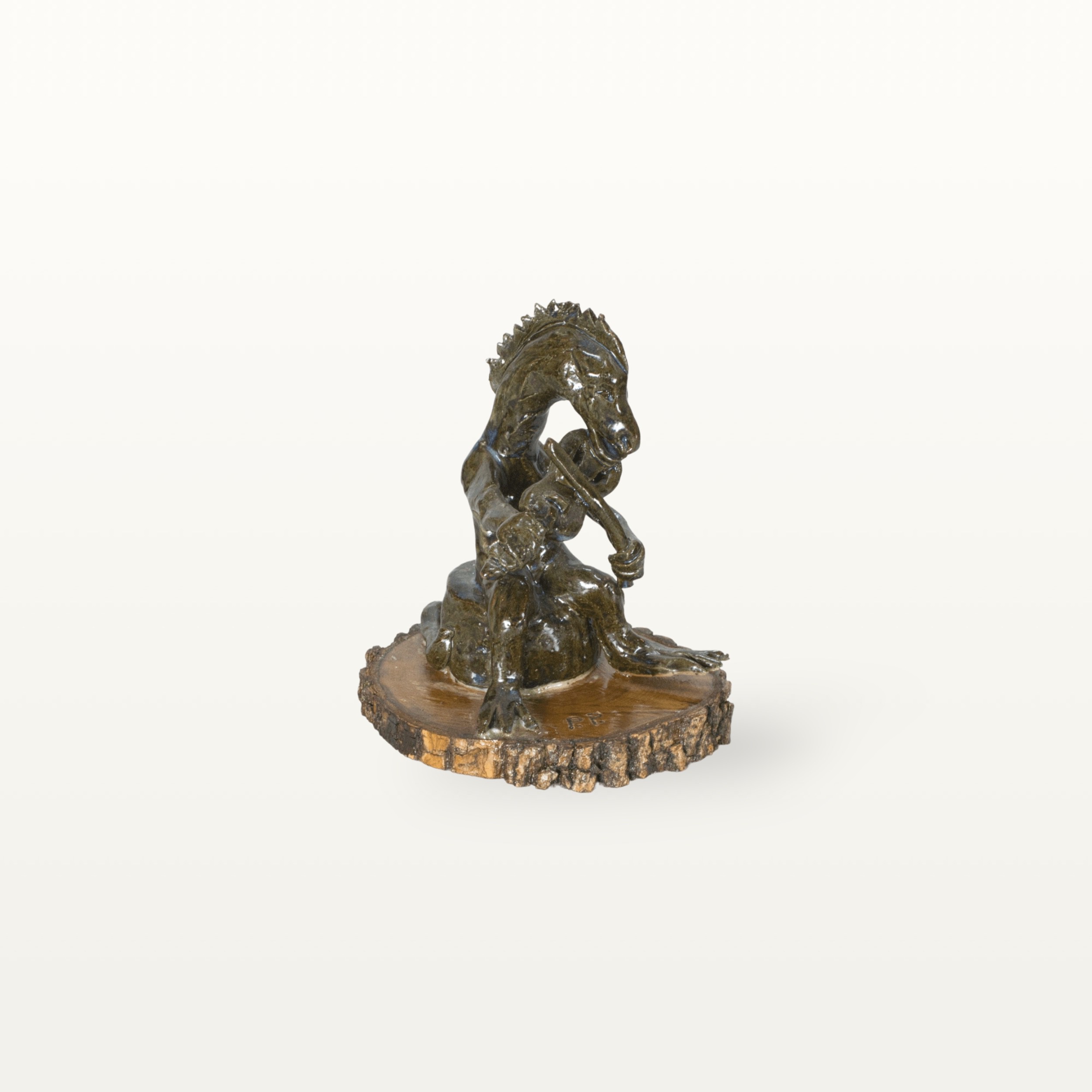 Musikalische Drachenfigur mit Geige 1 Musikalische Drachenfigur mit Geige