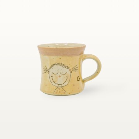 Keramik Tasse "Tag des Lächelns" - Orange