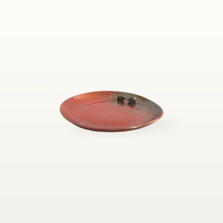 Mittelgroßer Teller - Rot mit Maus – Bild 2