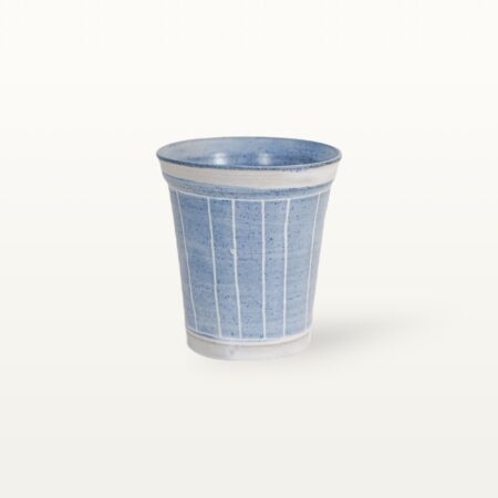 Konischer Becher "Feinstrich Blau" - Streifen