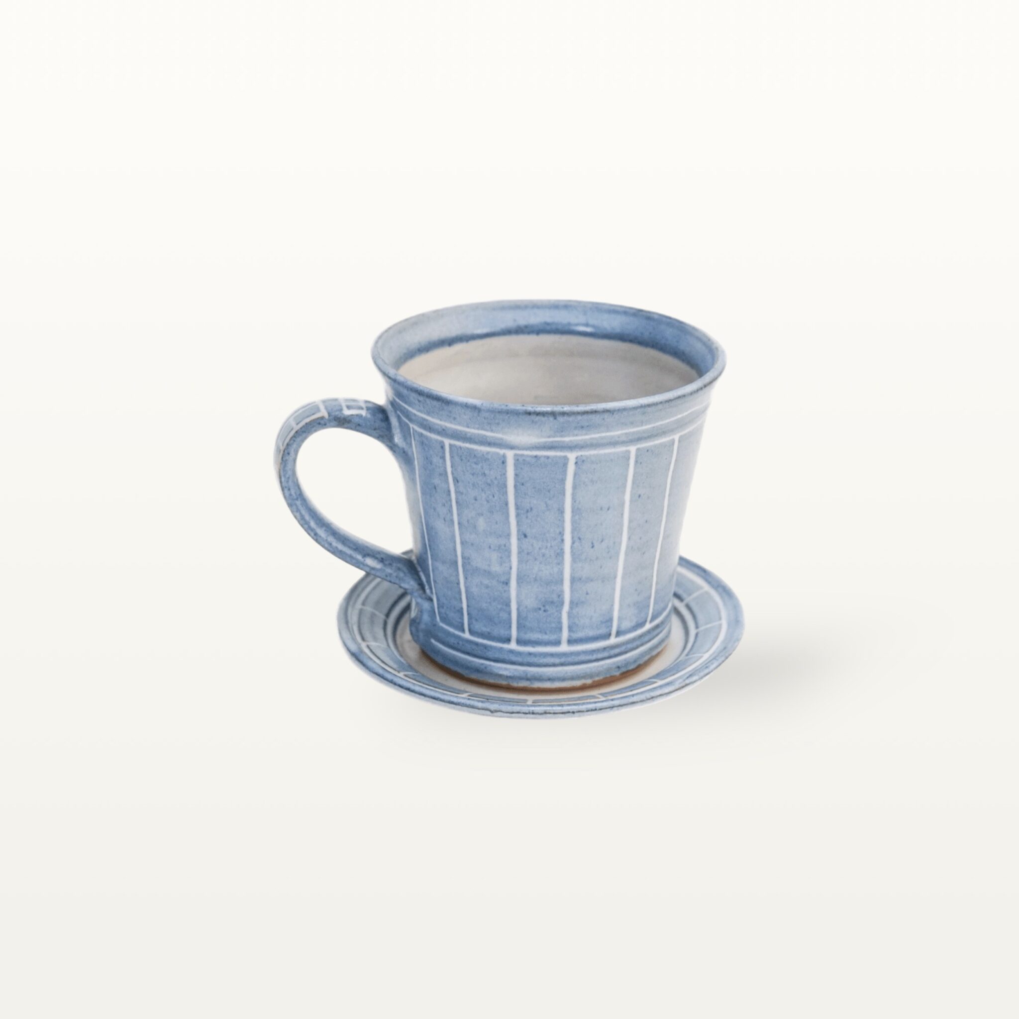 Konische Tasse mit Untertasse "Feinstrich Blau" 3 Konische Tasse mit Untertasse "Feinstrich Blau" – Bild 3