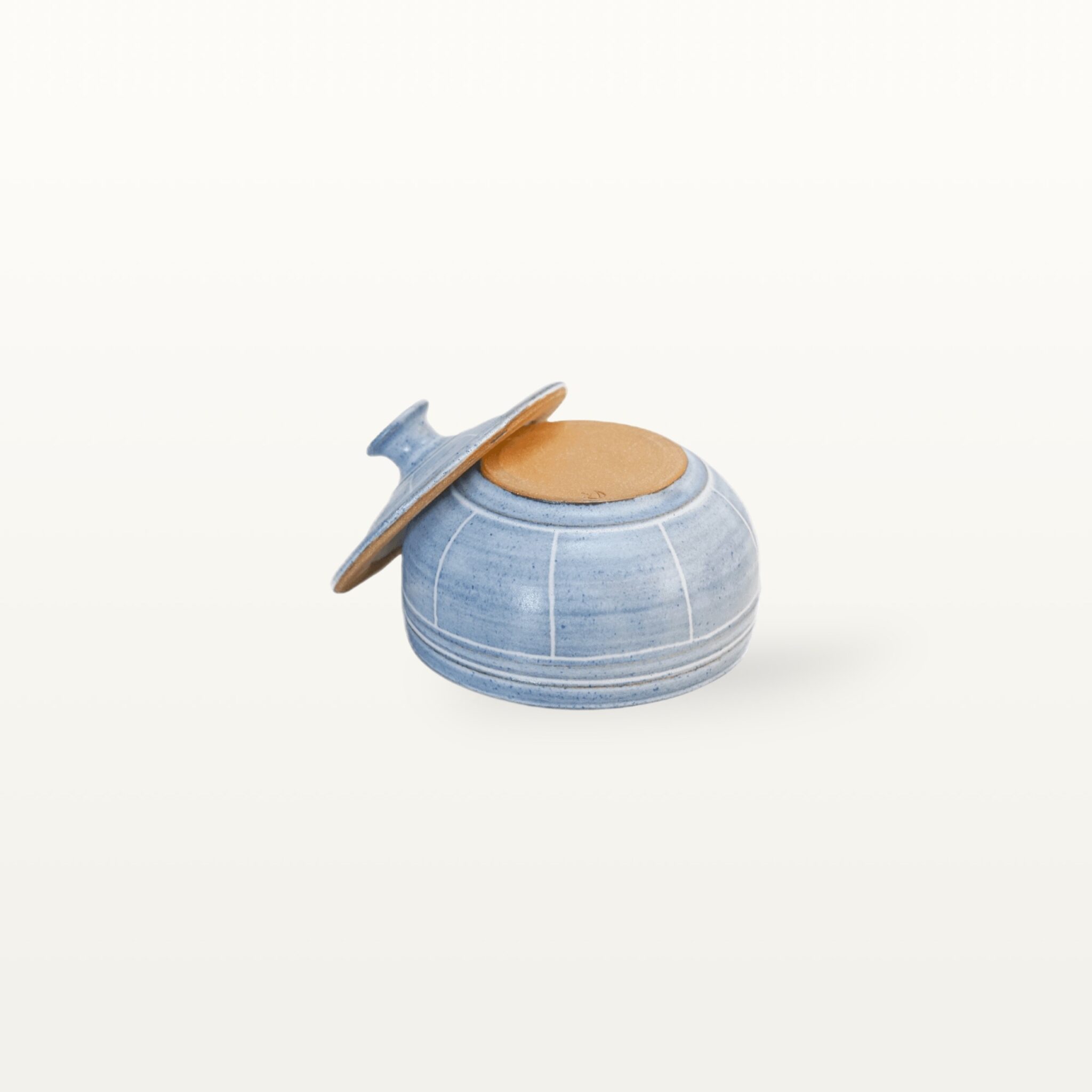Alternative view of Zuckerdose bauchig "Feinstrich Blau"