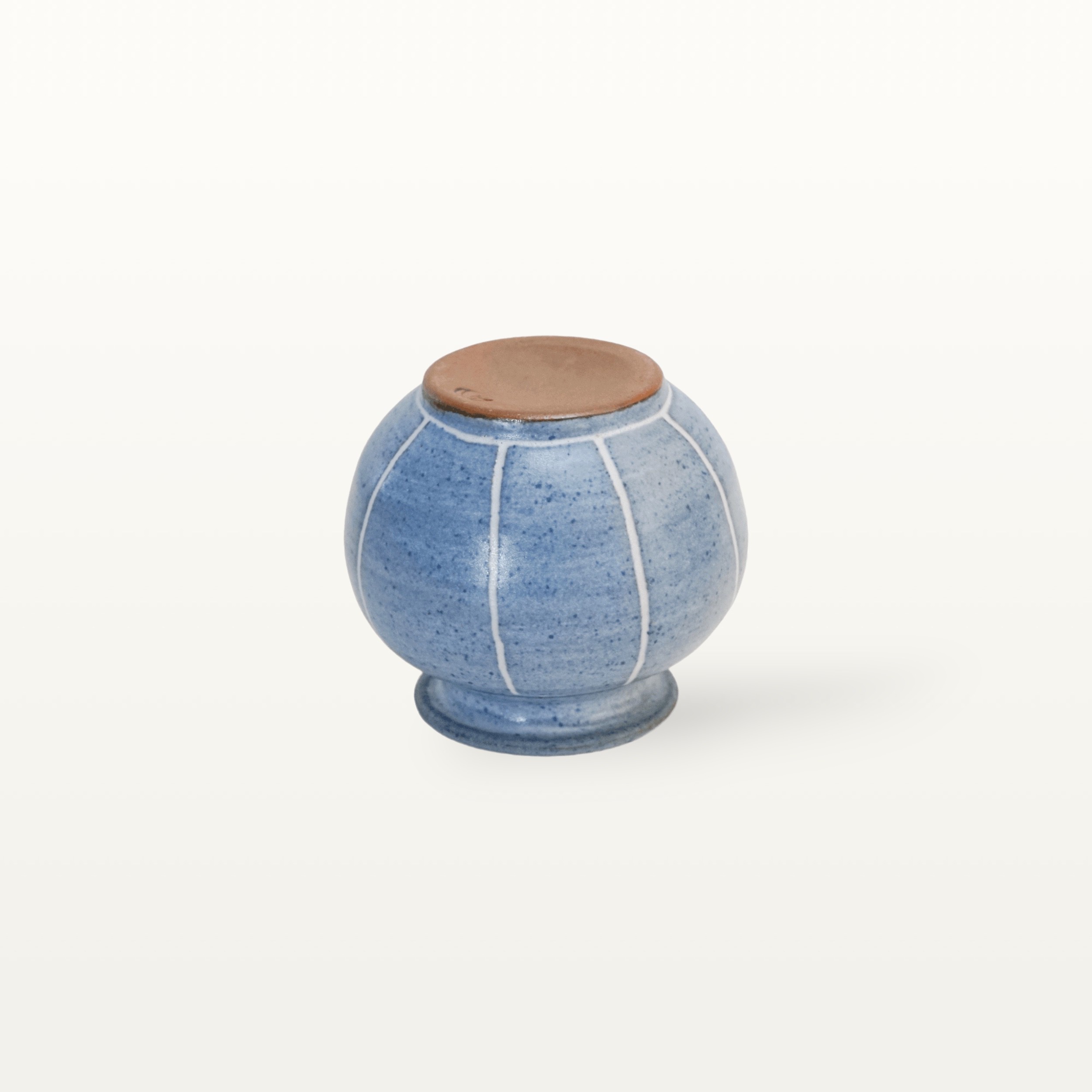 Kugelvase "Feinstrich Blau" - Weiter Hals 2 Kugelvase "Feinstrich Blau" - Weiter Hals – Bild 2