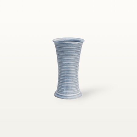 Mittlere Vase "Feinstrich Blau" - tailliert geringelt