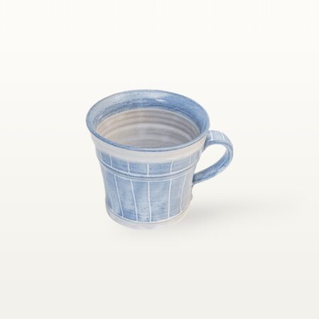 Konische Tasse "Feinstrich Blau" - Streifen