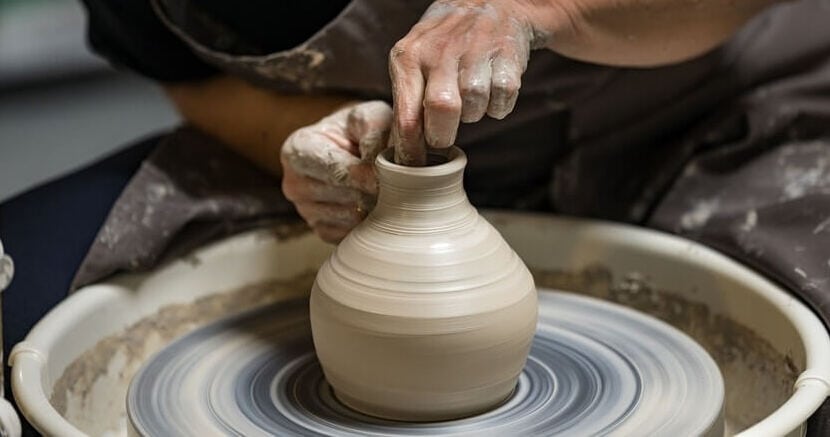 Ton Keramik Töpferscheibe Handgemacht
